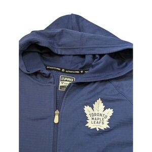 Toronto Maple Leafs Hoodie Mens Large Navy Blue Fanatics Full Zip‎ NHL